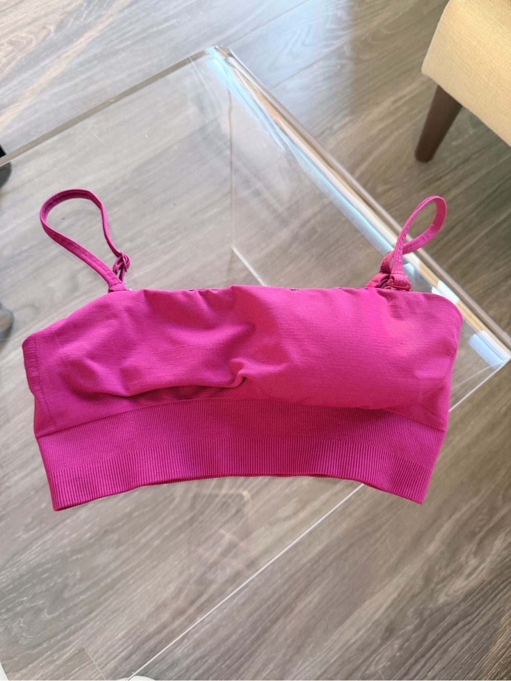 Alphalete Hot Pink Seamless Bralette Crop Top